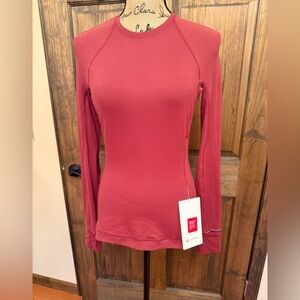 lululemon athletica Long Sleeve Top in Deep Red